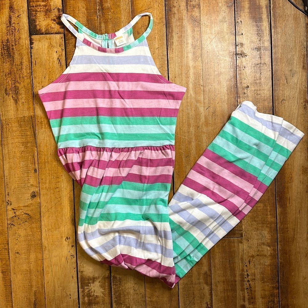 Gymboree Girls size 10 to 12 Large striped Maxi dress summer beach vacation